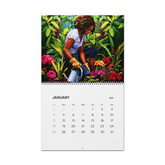 Melanin and Green Life 2026 Wall Calendar