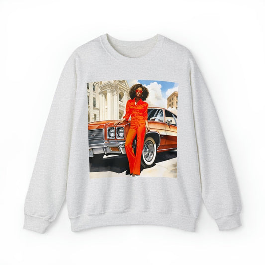 1970s Classic Woman Sweatshirt - Afrocentric Art by The Trini Gee