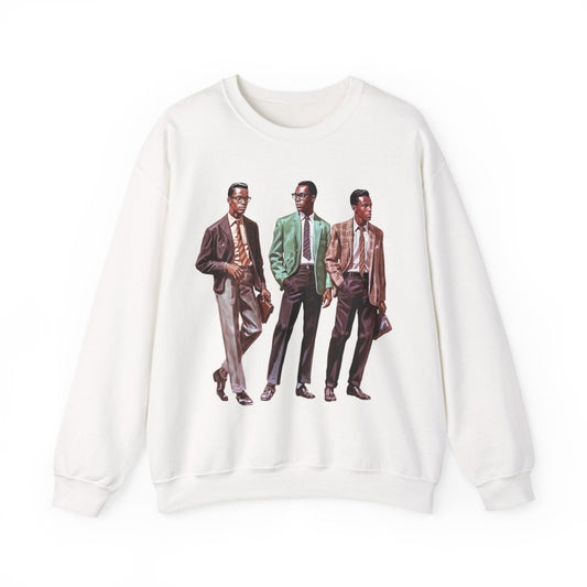 50s Fashion Men Sweatshirt - Afrocentric Art by The Trini Gee
