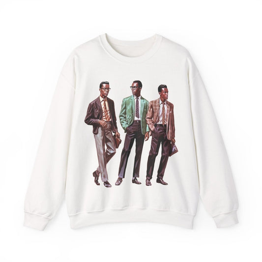 50s Men Sweatshirt - Afrocentric Art by The Trini Gee