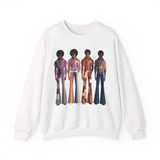70s Men Sweatshirt - Afrocentric Art by The Trini Gee