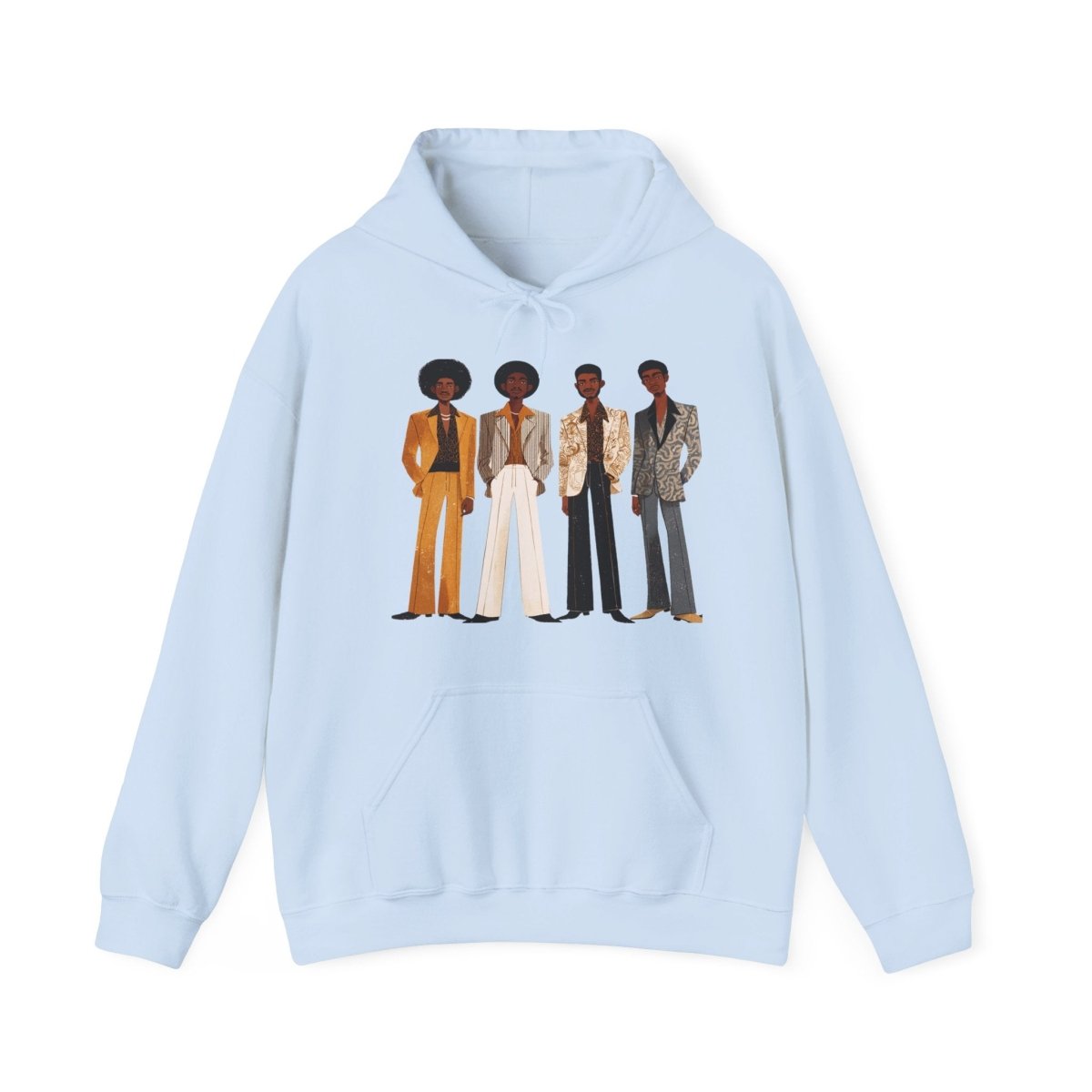 70s Soul Men Hoodie - Afrocentric Art by The Trini Gee