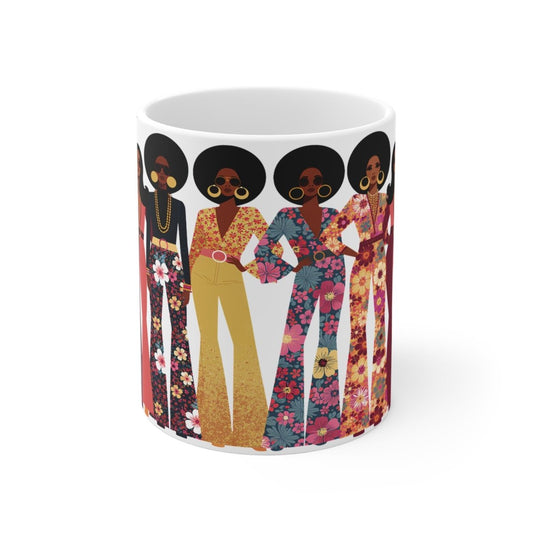 70s Soul Sis Mug - Afrocentric Art by The Trini Gee