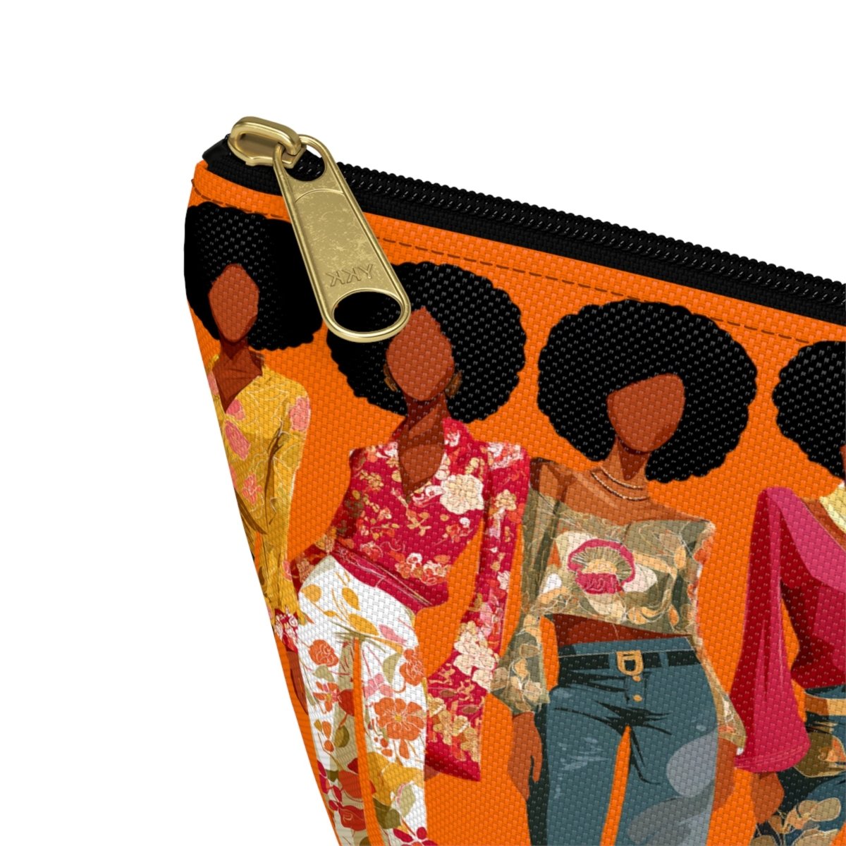 70s Soul Sisters T - bottom Pouch - Afrocentric Art by The Trini Gee