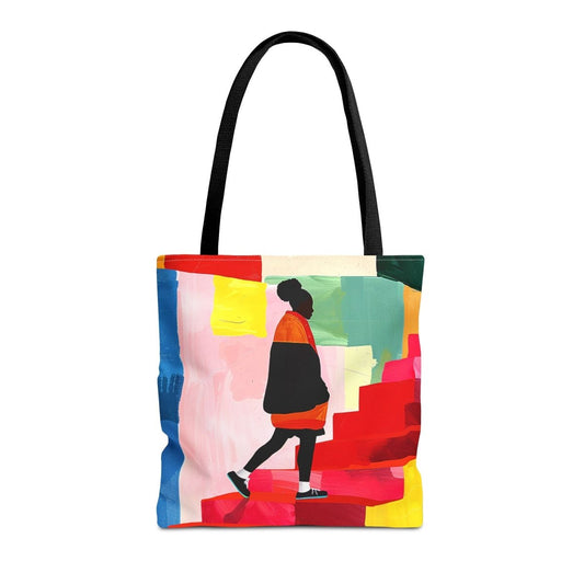 Abstract Afro Puff Tote Bag - Afrocentric Art by The Trini Gee
