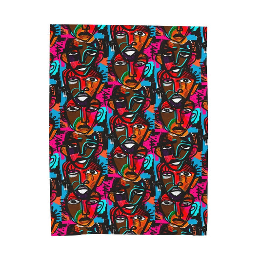 Afro Abstract Blanket - Afrocentric Art by The Trini Gee