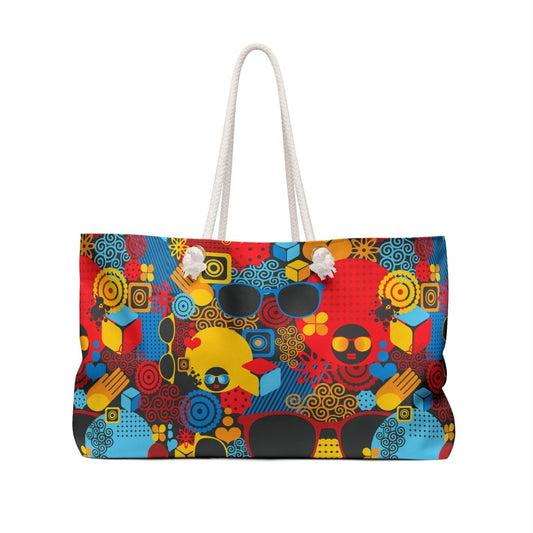 Afro Abstract Weekender Bag - Afrocentric Art by The Trini Gee