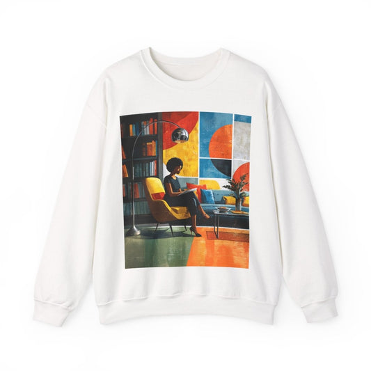 Afro Book Lover Sweatshirt - Afrocentric Art by The Trini Gee
