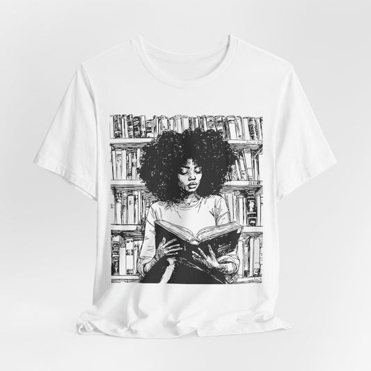Afro Book Reading Shirt - The Trini Gee