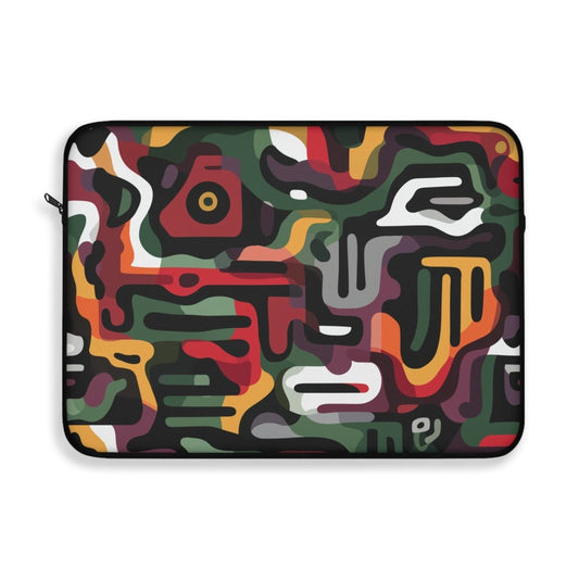 Afro Camo Laptop Sleeve - Afrocentric Art by The Trini Gee