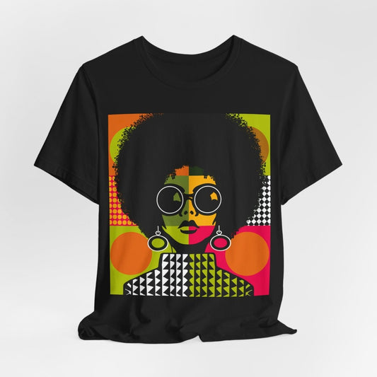 Afro Color Block Shirt - Afrocentric Art by The Trini Gee