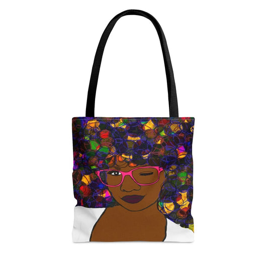 Afro Curls Tote Bag - Afrocentric Art by The Trini Gee