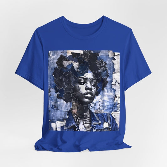 Afro Denim Shirt - Afrocentric Art by The Trini Gee