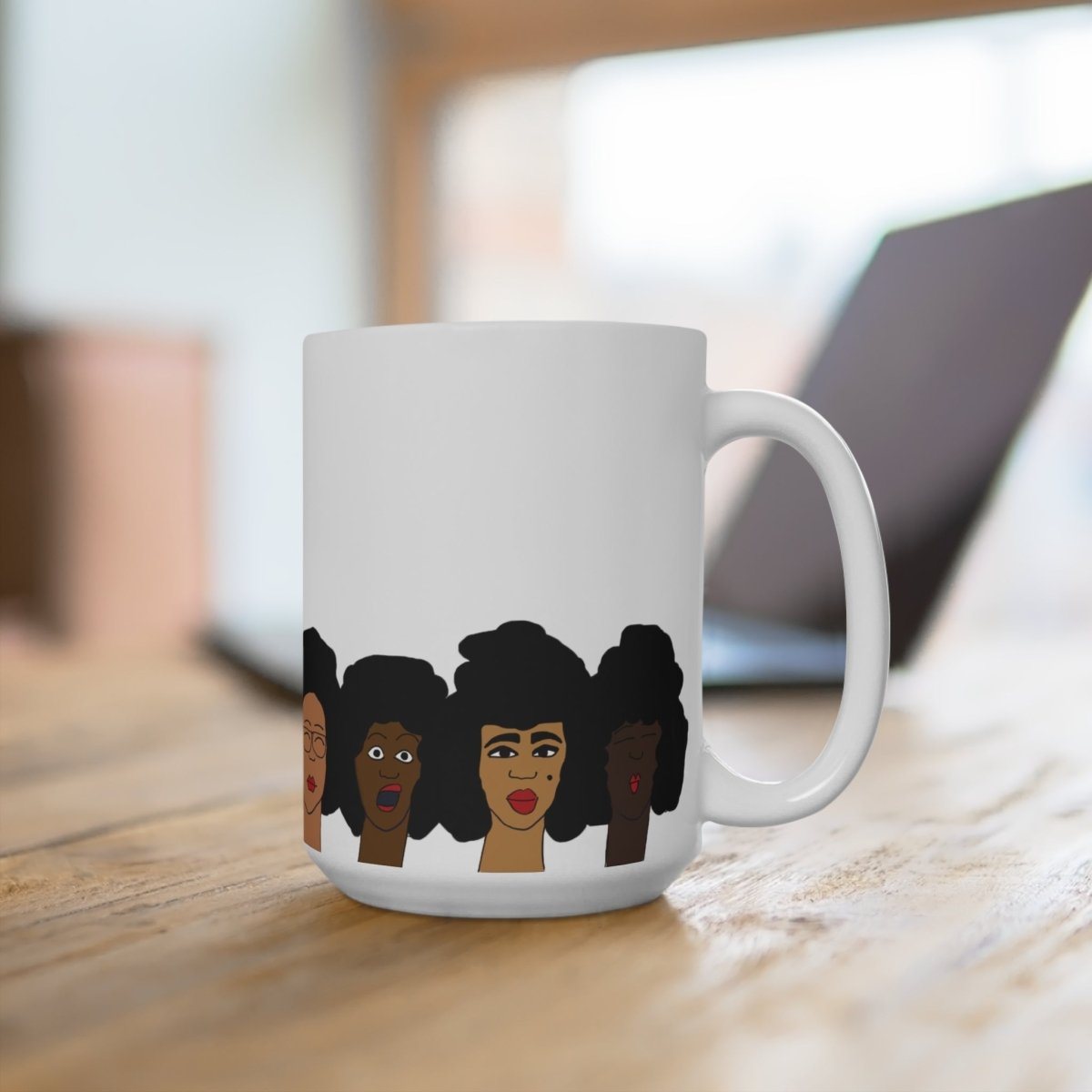 Afro Faces Mug - Afrocentric Art by The Trini Gee