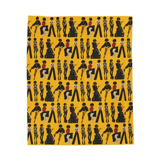 Afro Fashion Throw Blanket - Afrocentric Art by The Trini Gee