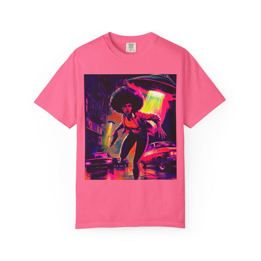 Afro Futuristic Runner T-Shirt - Afrocentric Art by The Trini Gee