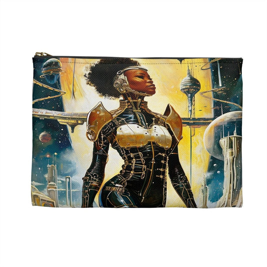 Afro Galaxy Accessory Pouch - Afrocentric Art by The Trini Gee
