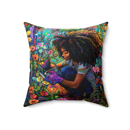 Afro Garden Pillow - The Trini Gee