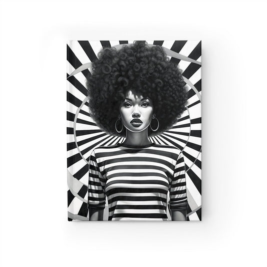 Afro Optical Illusion Journal - Afrocentric Art by The Trini Gee