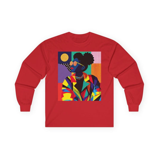Afro Puffs Long Sleeve Shirt - Afrocentric Art by The Trini Gee