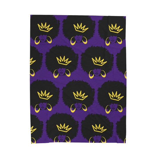 Afro Queen Blanket - Afrocentric Art by The Trini Gee