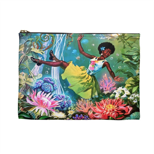 Afro Sci-Fi Fantasy Accessory Pouch - Afrocentric Art by The Trini Gee