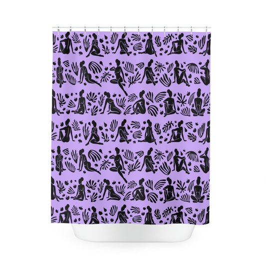 Afro Silhouette Shower Curtain - Afrocentric Art by The Trini Gee