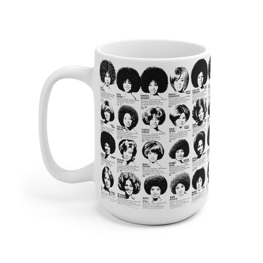 Afro Wig Ad Mug - Afrocentric Art by The Trini Gee