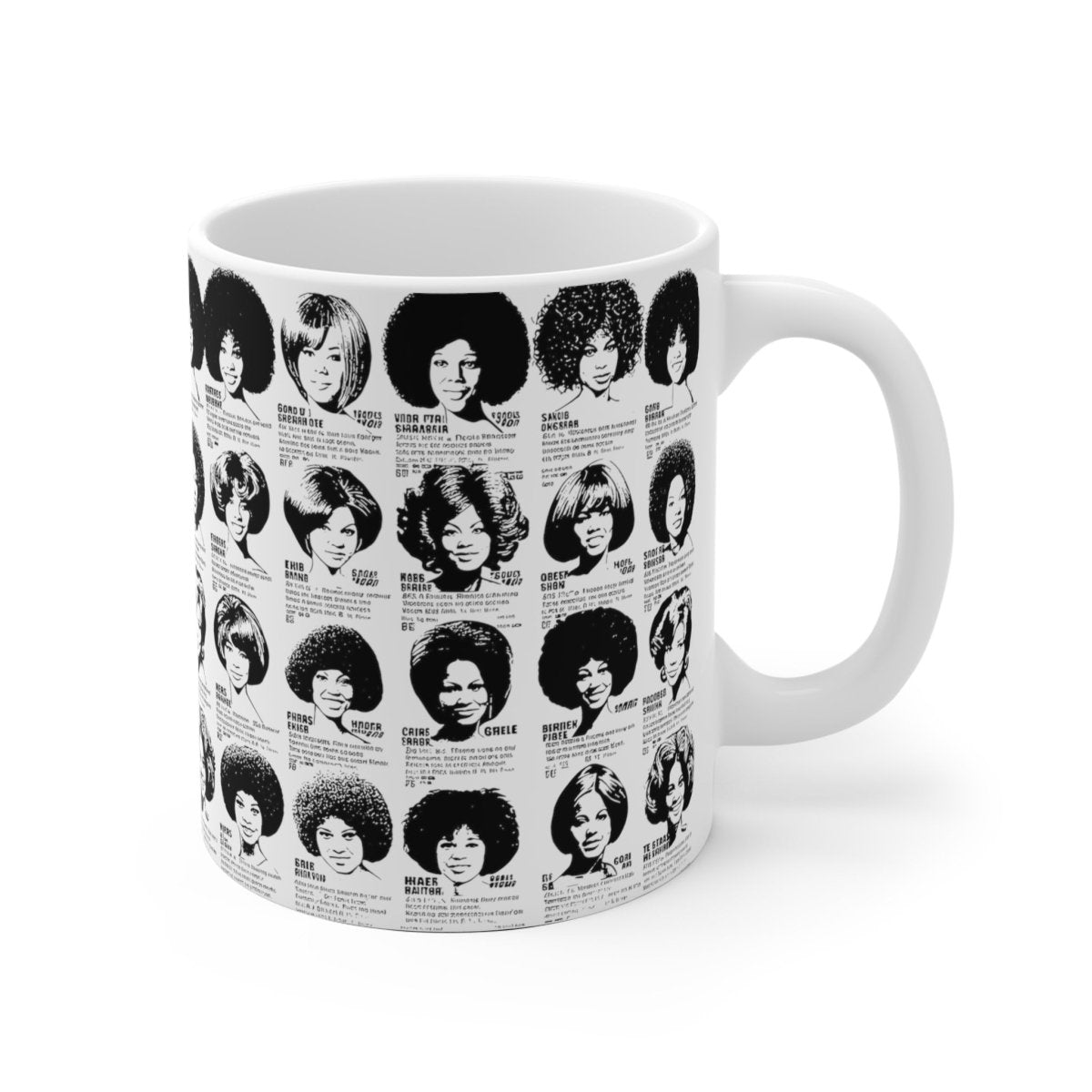 Afro Wig Ad Mug - Afrocentric Art by The Trini Gee