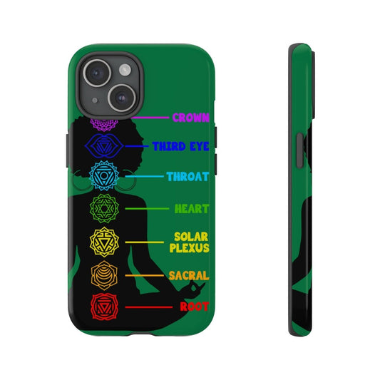Afro Yoga Chakras Phone Case - Afrocentric Art by The Trini Gee