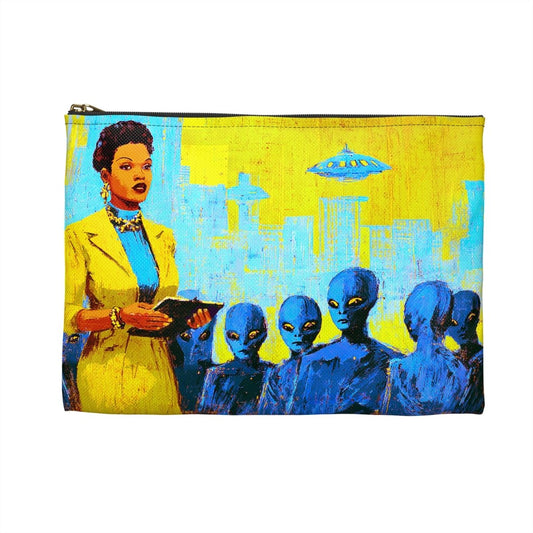 Afrofuturism Alien Accessory Pouch - Afrocentric Art by The Trini Gee