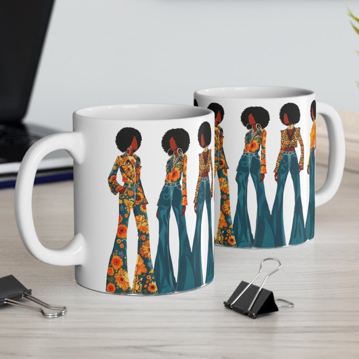 Afros and Bell Bottoms Mug - The Trini Gee