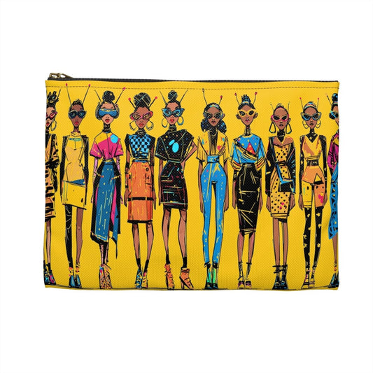 Alien Girls Accessory Pouch - Afrocentric Art by The Trini Gee
