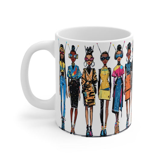 Alien Girls Mug - Afrocentric Art by The Trini Gee