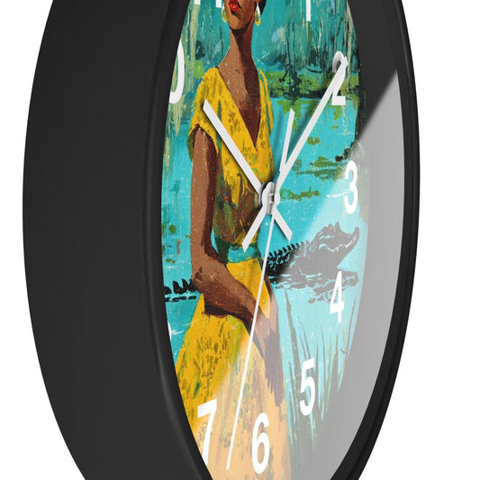 Bayou Woman Wall Clock - Afrocentric Art by The Trini Gee