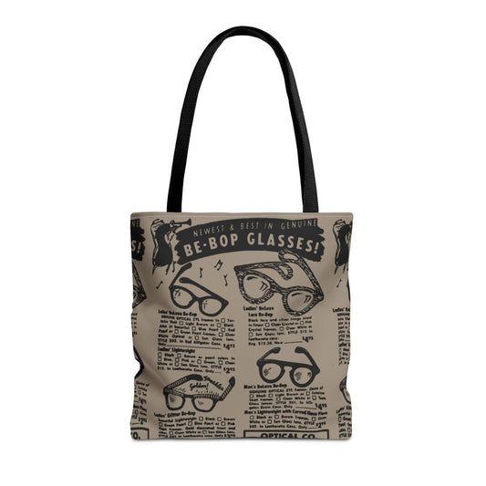 Be - Bop Glasses Tote Bag - Afrocentric Art by The Trini Gee