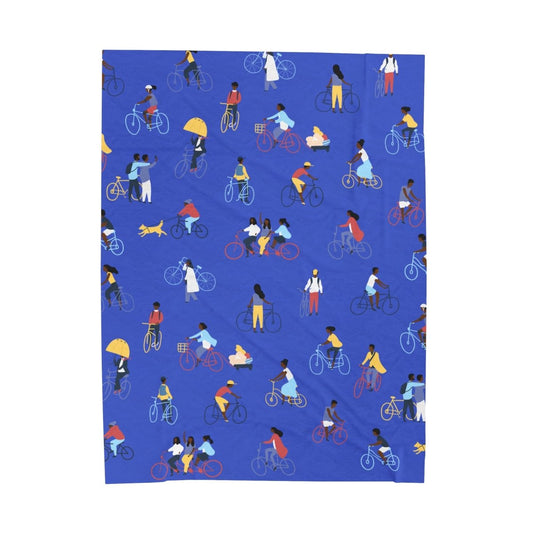 Bike People Blanket - Afrocentric Art by The Trini Gee