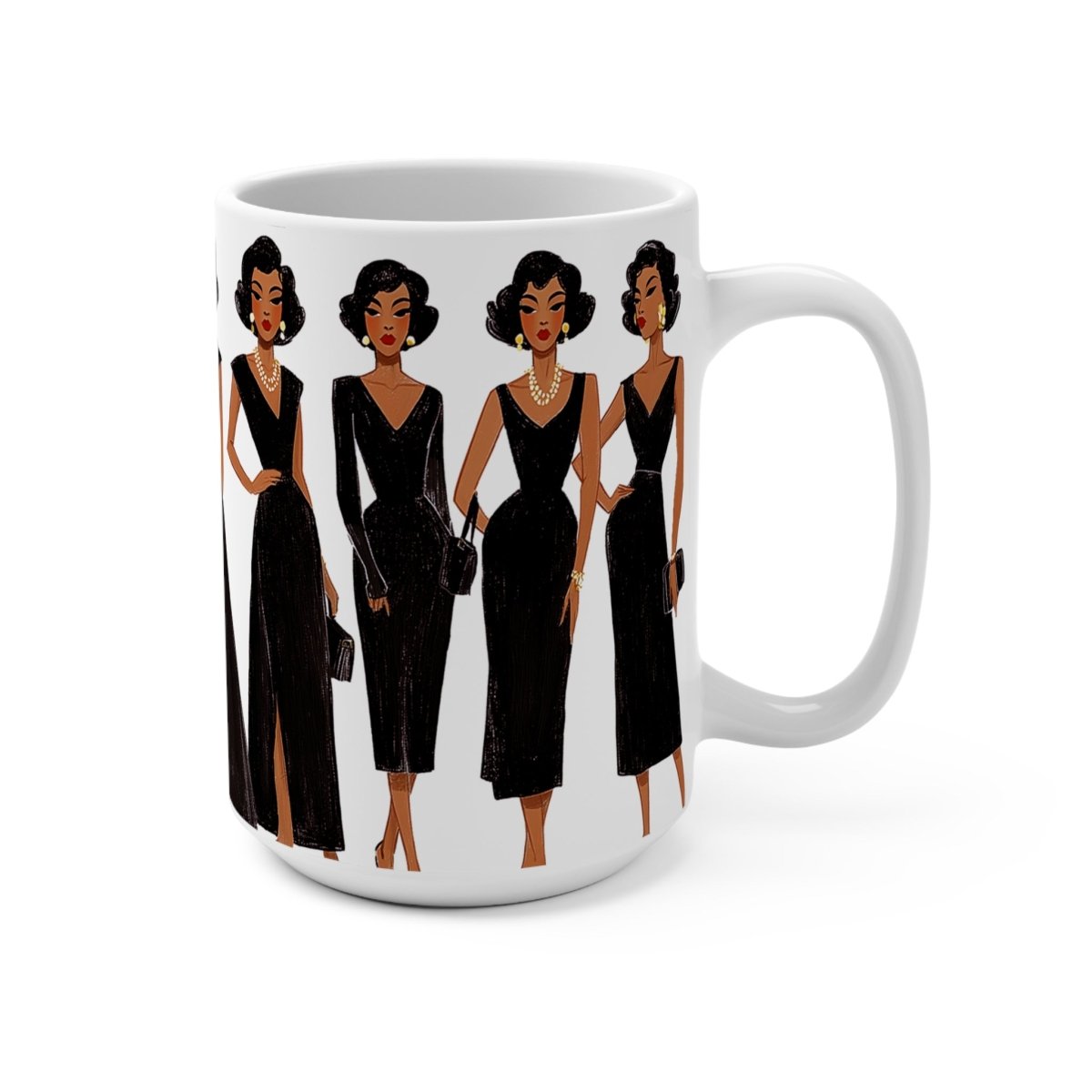 Black Elegance Mug - Afrocentric Art by The Trini Gee