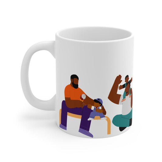 Black Fatherhood Mug - Afrocentric Art by The Trini Gee