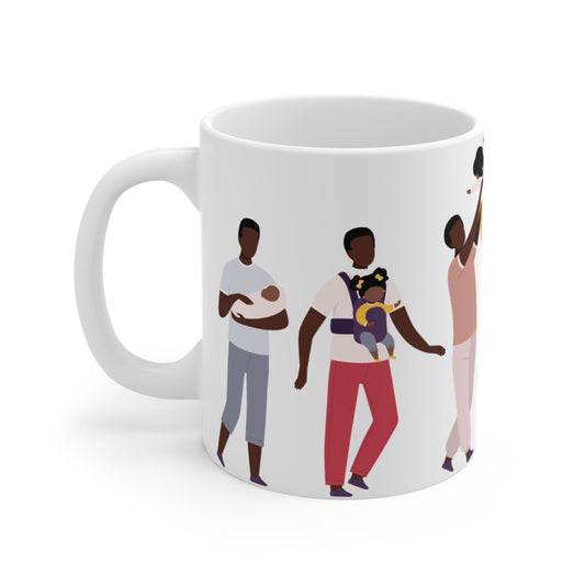 Black Fatherhood Mug - Afrocentric Art by The Trini Gee