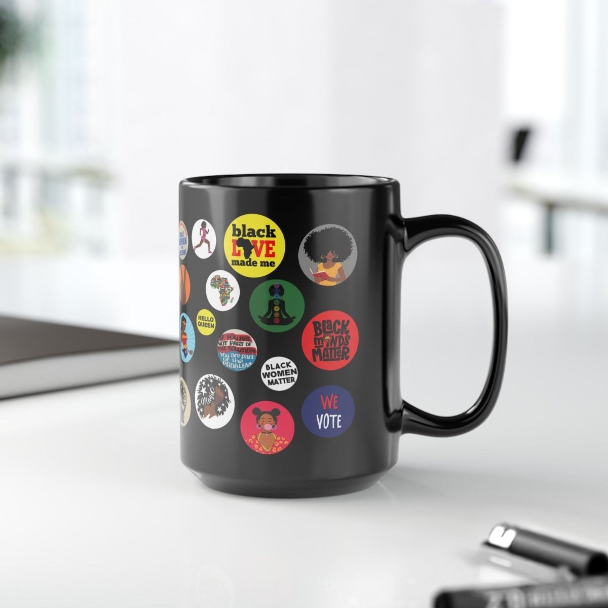 Black Girl Magic Mug - Afrocentric Art by The Trini Gee