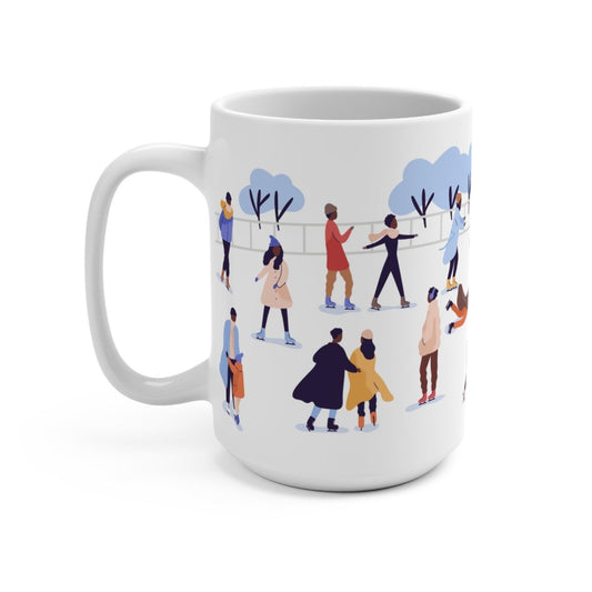 Black Ice Skaters Mug - Afrocentric Art by The Trini Gee