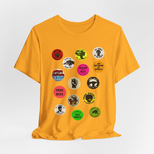 Black Panther Party Political Buttons Shirt - The Trini Gee