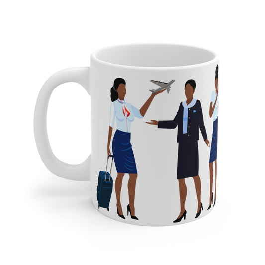 Black Stewardess Mug - The Trini Gee
