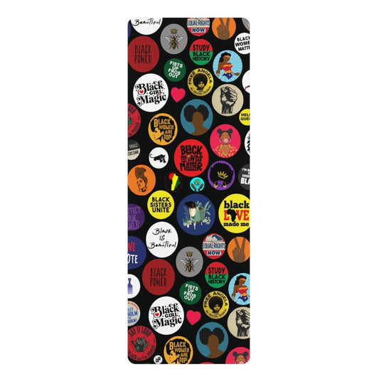 Black Woman Magic Yoga Mat - Afrocentric Art by The Trini Gee