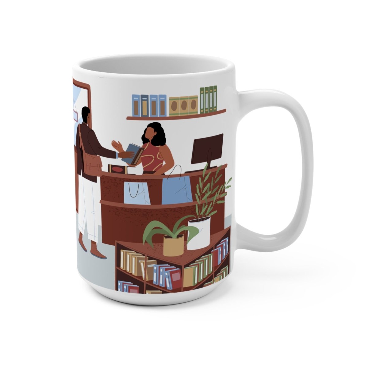 Bookstore Library Mug - Afrocentric Art by The Trini Gee