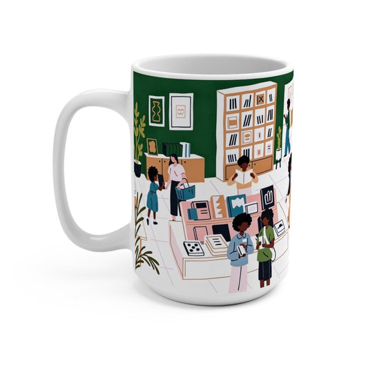 Bookstore People Mug - Afrocentric Art by The Trini Gee