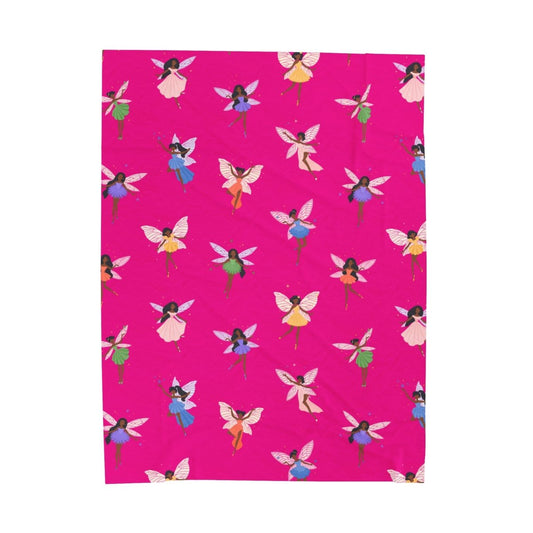 Brown Fairies Blanket - Afrocentric Art by The Trini Gee