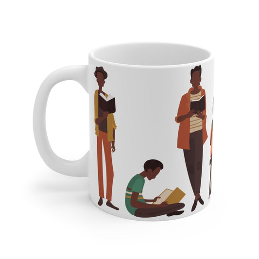 Brown Readers Mug - Afrocentric Art by The Trini Gee