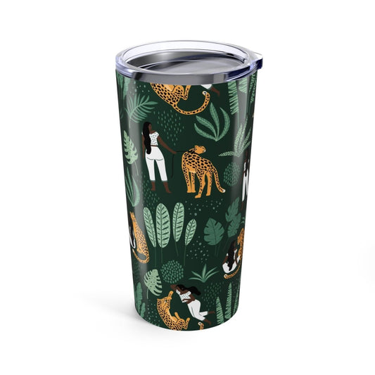 Cheetah Woman 20oz Tumbler - Afrocentric Art by The Trini Gee